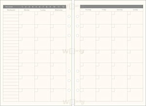 WBway 蒠tB A5TCY  }X[ XPW[ 6 un߂v tȂ^Cv VXe蒠 tB e44 2023 2024 A5