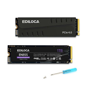 Ediloca EN855 SSD q[gVNt 1TB PCIe Gen4x4 NVMe M.2 2280 PS5mFς őǍ: 7400MB/s ő发F5400MB/s 3D NAND TLC SSD DRAM LbV