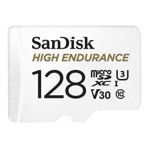 y TfBXN z SanDisk microSD J[h 128GB UHS-I U3 V30 Class10 hCuR[_[ ĎJ ϋv High Endurance SDSQQNR-128G-GH3IA ȈՃfUCpbP[W 2NԌۏ