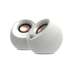 Creative Pebble V3 zCg ͐ؑցiUSBI[fBI/Bluetooth/3.5mmśj Bluetooth 5.0 8W RMS s[No16W USB Type-C/Type-A ANeBu Xs[J[ SP-PBLV3-WH