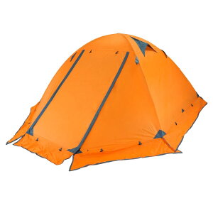 TRIWONDER 2人用 テント 4シーズン 山岳テント 軽量 防水 バックパック キャンプ ツーリング 登山 てんと 二重層 テント (オレンジ - 2人用(スカート付))