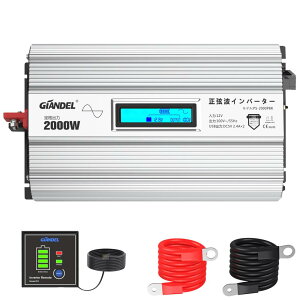 Co[^[ g 2000W Co[^[ 12V 100V Ro[^[ 55Hz DC12VAC100Vɕϊ d@\ Liobe[ɓKp 2.4AUSB|[g 2ACRZg GIANDEL