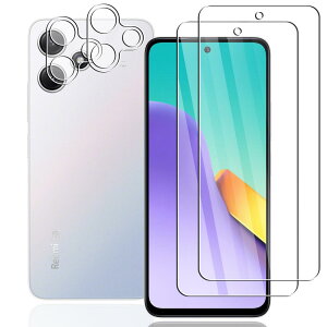 対応 Xiaomi Redmi 12 5G フィルム 2枚 + 2枚 対応 Redmi 12 5G レンズ保護フィルム 対応 Xiaomi Redmi 12 5G 用のガラスフィルム 液晶保護フィルム 全面保護 耐衝撃 極薄 気泡ゼロ 指紋防止【2枚レンズ保護