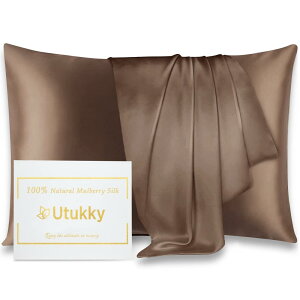 Utukky シルク枕カバー【TVで紹介】 接触冷感 まくらカバー シルク 43 63 洗える 封筒式枕カバー 両面シルクピローケース すべすべ 寝癖軽減 美肌 抗菌防臭 敏感肌に優しい ギフト 四季適応 1枚