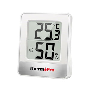 ThermoProサーモプロ 湿度計 温度計 温湿度計 室内 大画面 コンパクト 顔マーク 壁掛け 卓上スタンド マグネット TP-49