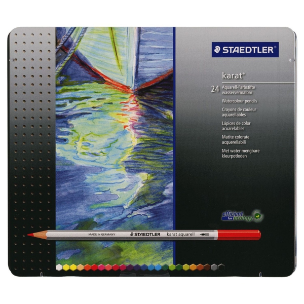水性色鉛筆 STAEDTLER ステッドラー カラト アクェレル 125M24 あす楽対応 高品質新品 レビューを書けば送料当店負担 水彩色鉛筆24色