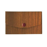 カラフルカードケース リバーシブル【木目/ブラックパターン】