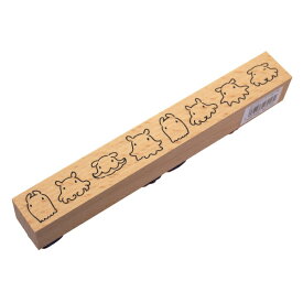 ウッドスタンプ 150×25mm【泳ぐメンダコ】手帳デコ 木製ハンコ