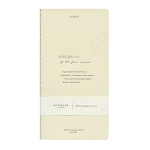 糸綴じのノート 7ミリ 罫線【ホワイト】糸綴じ 活版印刷 上品 かわいい