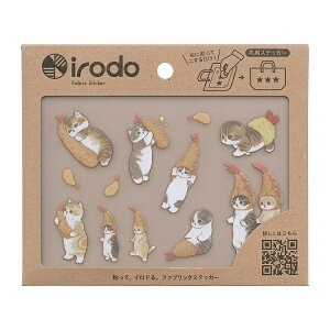 mofusand 布転写 シール【えびにゃん】かわいい ぢゅのファブリックステッカー