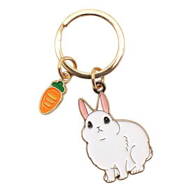 アニマル キーリング【ウサギ】動物 かわいい キーホルダー