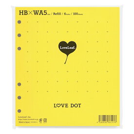 HB×WA5サイズ ドット方眼 LOVEドット 100枚 システム手帳リフィル