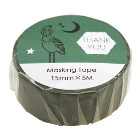 グリーンフラッシュ Animal Series マスキングテープ【ハシビロコウ】マステ THANK YOU かわいい GF-531【あす楽対応】