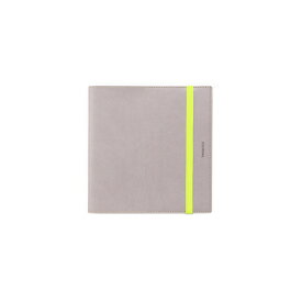 2026年 手帳 12月始まり 週間ブロック PU縫製ジャケットカバー【グレー】