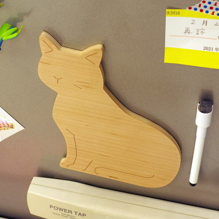 楽天市場 木製 ホワイトボード Mサイズ 猫 自然素材 ボードマーカー付 かわいい あす楽対応 文具 文房具のkdm 楽天市場支店