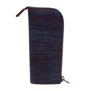 福山レザー ペンケース ドゥブ【瀬戸内の海】筆箱 スタンドタイプ 日本製 本革