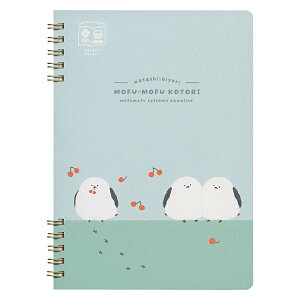 わたしびより B6リングノート 方眼5mm【もふもふ小鳥】