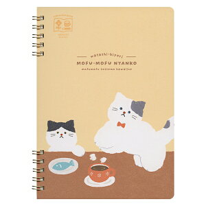 わたしびより B6リングノート 方眼5mm【もふもふにゃんこ】