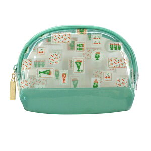 OldResta×FURUKAWASHIKO クリアポーチ シェル型【レトロ日記クリームソーダ】