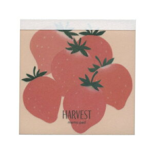 スクエア メモパッド 100枚【Harvest】おしゃれ かわいいStrawberry