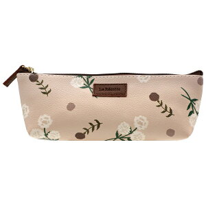 ラ・レコルト ペンポーチ 花柄【ブラウン】筆箱