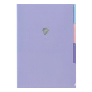 WHOMEE クリアホルダー・3ポケット(A4) 【シアーパープル】 コスメブランド コラボ