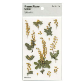 Pressed Flower Stickers /押し花 ステッカー【ミモザ】