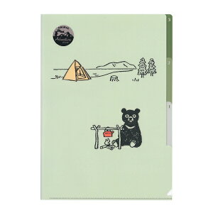 アニマル アドベンチャークラブ A4クリアフォルダー・3ポケット 【キャンプ】かわいい
