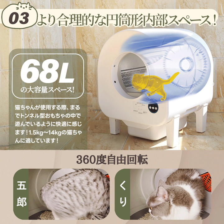 猫 自動トイレ 自動清掃 猫砂箱 ロボット式 スマートアプリ 脱臭機 開放式 楽天市場】猫トイレ 自動トイレ HFunpet 猫用 消臭 静音 自動