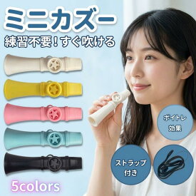 カズー 楽器 Kazoo 5色展開 ブラック ホワイト ピンク ブルー 吹くだけ 簡単 初心者 軽量 コンパクト ストラップ付き 持ち運び便利 子供 大人 音楽会 パーティー 演奏