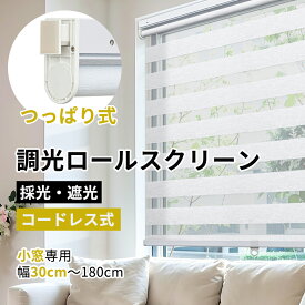 ＼先着6様!1台で25％OFFクーポン+P6倍／【高評価レビュー★4.81】 調光ロールスクリーン つっぱり keego ロールスクリーン 突っ張り ブラインドカーテン 小窓 1mmでサイズオーダー 幅30~175*高さ200cm 遮光 採光 無地 賃貸OK 洋室 通気 目隠し 2年保証付き 北欧 高品質
