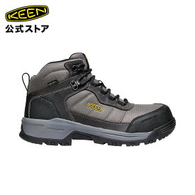 【公式】 KEEN キーン メンズ SKOKIE HIKER WP スコーキー ハイカー ウォータープルーフ スニーカー 靴 ワークシューズ Utility ミッドカット ミドルカット 登山靴 トレッキングシューズ ハイキング 防水 アウトドア キャンプ シンプル カジュアル グレー ブラック 灰色 黒