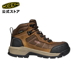 【公式】 KEEN キーン レディース SKOKIE HIKER WP スコーキー ハイカー ウォータープルーフ スニーカー 靴 ワークシューズ Utility ミッドカット ミドルカット 登山靴 トレッキングシューズ ハイキング 防水 アウトドア キャンプ シンプル カジュアル ブラウン ブラック