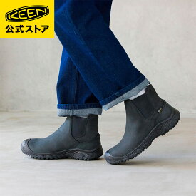 【公式】 KEEN キーン メンズ アンカレッジ ブーツ フォー ウォータープルーフ ANCHORAGE BOOT IV WP ブーツ スノーブーツ ミッドカット ミドルカット サイドゴアブーツ 防水 アウトドア キャンプ シンプル カジュアル 秋冬 冬 ブラック 黒