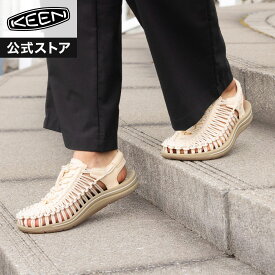 【公式】 KEEN キーン メンズ ユニーク UNEEK サンダル 定番 軽量 アウトドア キャンプ フェス シンプル カジュアル ホワイト 白 スニーカーサンダル