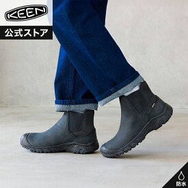 【公式】 KEEN キーン メンズ アンカレッジ ブーツ フォー ウォータープルーフ ANCHORAGE BOOT IV WP ブーツ スノーブーツ ミッドカット ミドルカット サイドゴアブーツ 防水 アウトドア キャンプ シンプル カジュアル 秋冬 冬 ブラック 黒
