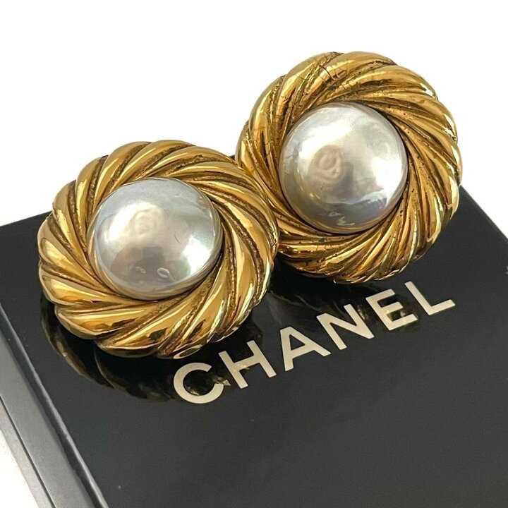 楽天市場】「中古」CHANELシャネル 2262イヤリング フェイクパール 