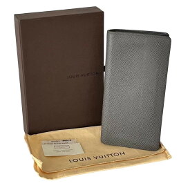 「中古」LOUIS VUITTON ルイヴィトン タイガ ポルトフォイユブラザ 長財布 財布 ウォレット ロングウォレット レザー グラシエ グレー メンズ