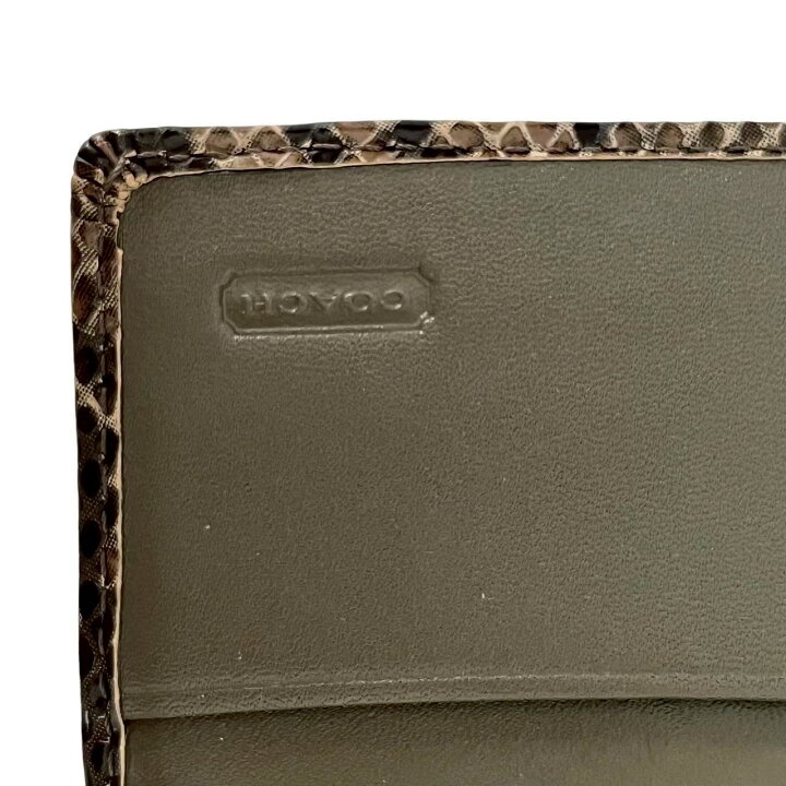 楽天市場】「中古」COACH コーチ 長財布 財布 パイソン 型押し ロング 