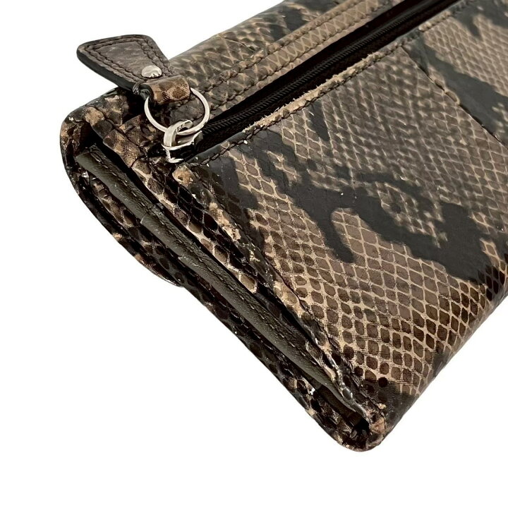楽天市場】「中古」COACH コーチ 長財布 財布 パイソン 型押し ロング 