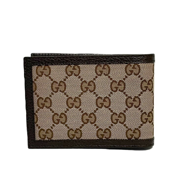 楽天市場】［未使用］ GUCCI グッチ 二つ折り財布 GGキャンバス 292534 