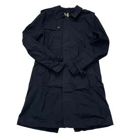 ［中古］BURBERRY バーバリー トレンチコート アウター チェック ロングコート 上着 メンズ ネイビー [サイズ 50]　Lサイズ