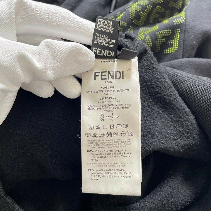 楽天市場】［中古］FENDI フェンディ FY0981 A871 パーカー プリント 