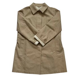 ［中古］BURBERRY バーバリー ステンカラーコート ベージュ コート アウター シンプル 上着 防寒着 無地 シンプル レディース サイズ40 Lサイズ