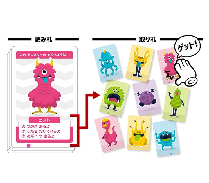 楽天市場 カラフルモンスターヒントかるた 5個までメール便可能 アーテック 知育カード カードゲーム 勉強 教材 カルタ 小学生 幼稚園 保育園 子ども おもしろ お正月 絵あわせ キープオン学習イベントショップ