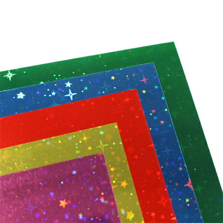 楽天市場 ホログラムおりがみ 15cm角 メール便可能 工作 折り紙 おりがみ トーヨー キラキラ 七夕 飾り付け キープオン学習イベントショップ