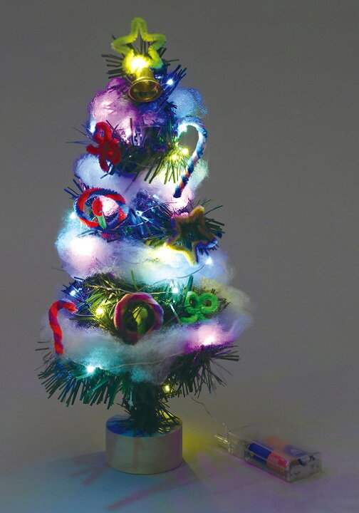 楽天市場 クリスマスツリー作り イルミネーションライト付 クリスマスグッズ イベント ミニリース 手作りキット 工作キット 景品 子供会 安い Diy 飾り 材料 アーテック 子供 子ども 小学生 幼稚園 保育園 キープオン学習イベントショップ