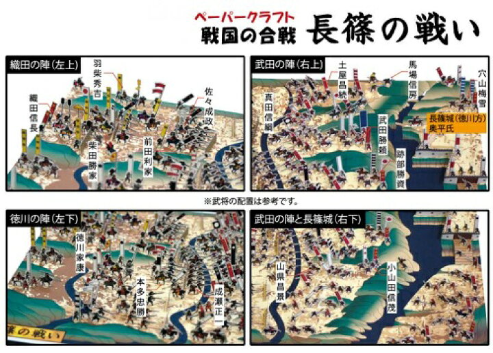 楽天市場 戦国の合戦 長篠の戦い ジオラマペーパークラフト メール便可能 織田信長 徳川家康 武田勝頼 歴史 工作キット キープオン学習イベントショップ