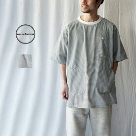 【あす楽】BURLAP OUTFITTER バーラップアウトフィッター ボーダー Tシャツ 半袖 ポケT ポケットTシャツ ナイロン 化繊 撥水 速乾 UVカット 紫外線 サプレックスナイロン 涼しい アウトドア キャンプ フェス ブリンドル オリーブドラブ ブラック S/S POCKET TEE RS ポケットT