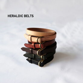 【あす楽】HERALDIC BELTS ヘラルディックベルト メンズ ブランド カジュアル 本革 レザー イギリス製 細い ブライドルレザー レディース ユニセックス 男女兼用 30インチ 32インチ 34インチ 3/4inch DOUBLE RING LEATHER BELT 3/4インチダブルリングレザーベルト